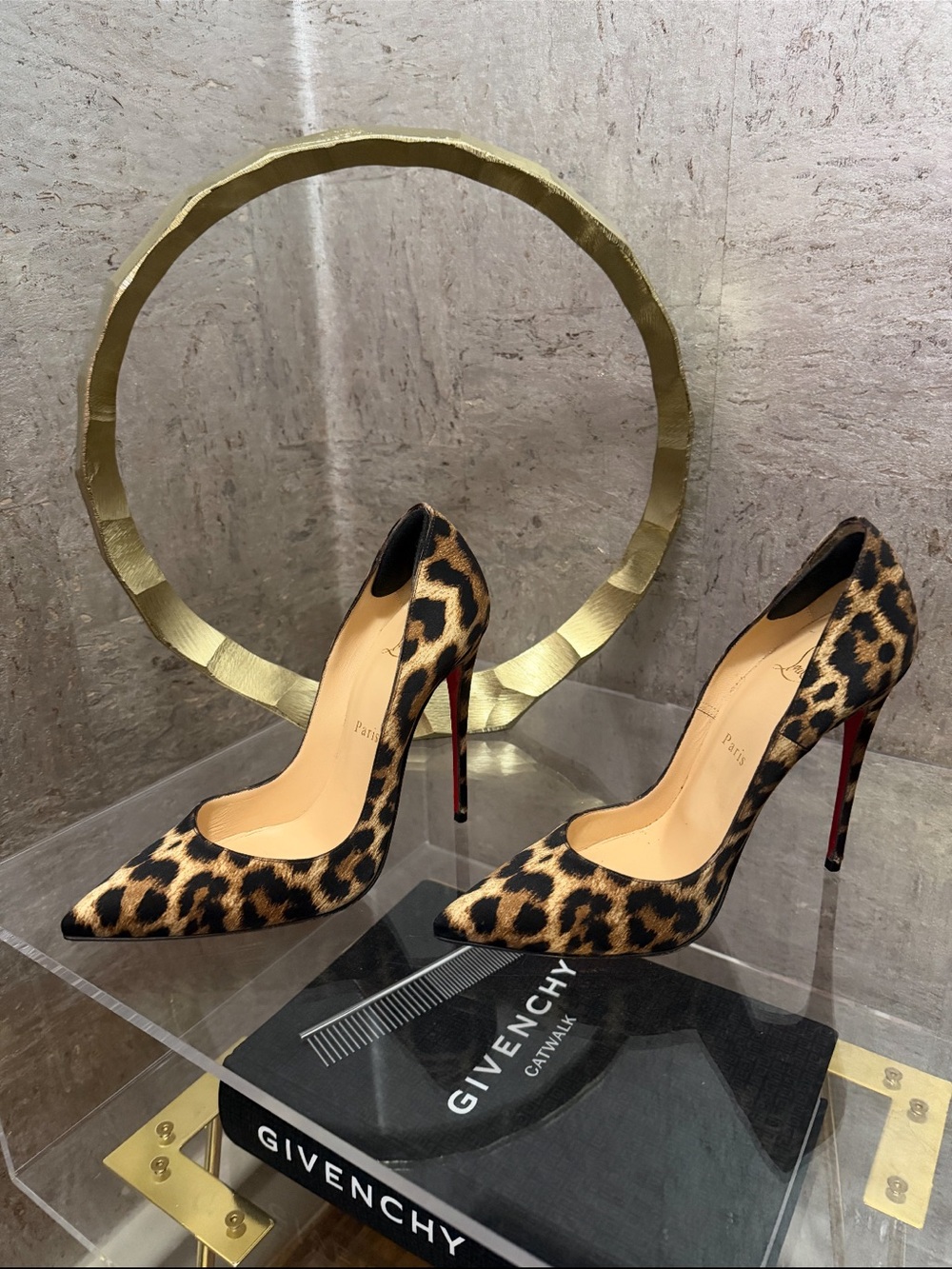 Christian Louboutin Leopard Print Pointed-Toe Stiletto Pumps - Brown/Black